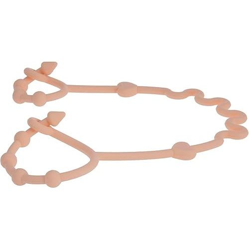 Nuby Silicone Bungee Set - (4-Piece) Tether Set for Pacifiers and Baby Bottles - 0+ Months