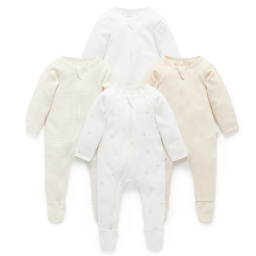 Vanilla Bear 4 Pack Zip Growsuit