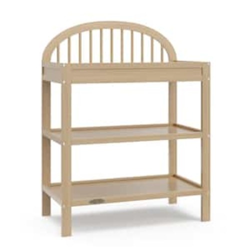 Olivia Driftwood Changing Table with Water-Resistant Changing Pad