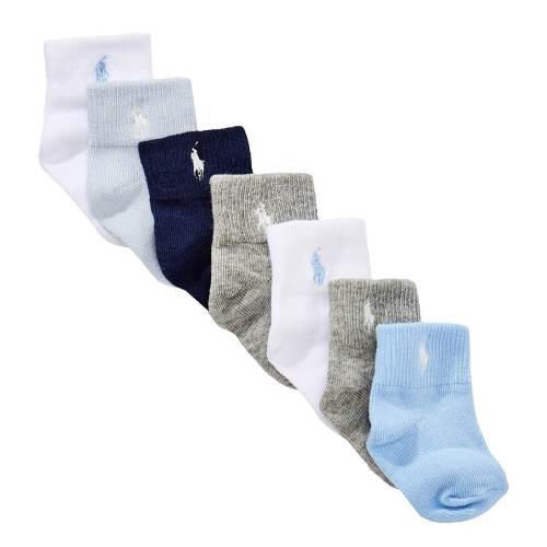 Polo Ralph Lauren Baby Boys Essential 7-Pack Socks Gift Box