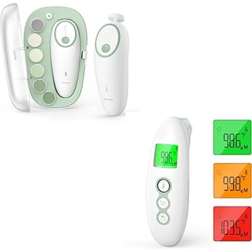 Momcozy Baby Nail File Electric & Non-Contact Forehead and Ear Thermometer