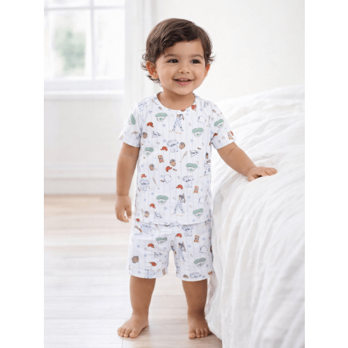 Short Loungewear Set, Home Run Baseball