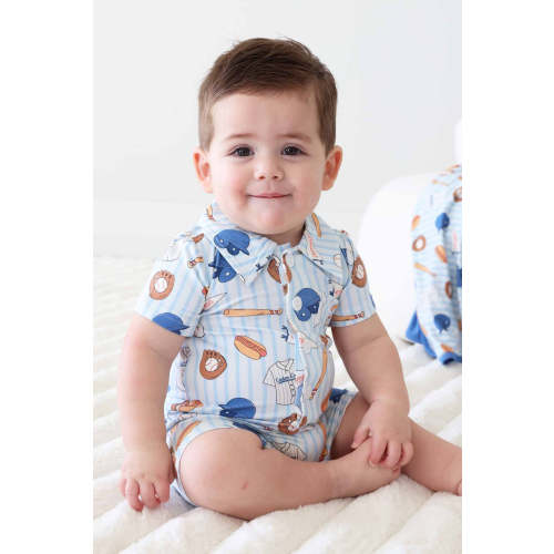 Ballpark Bros Button Romper