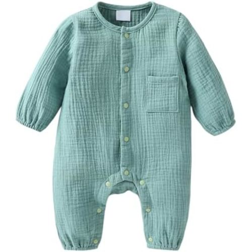 Infant Baby Girl Boy Romper Easy Diaper Changes Bodysuit Romper Cotton Romper One Piece Outfits Bodysuit