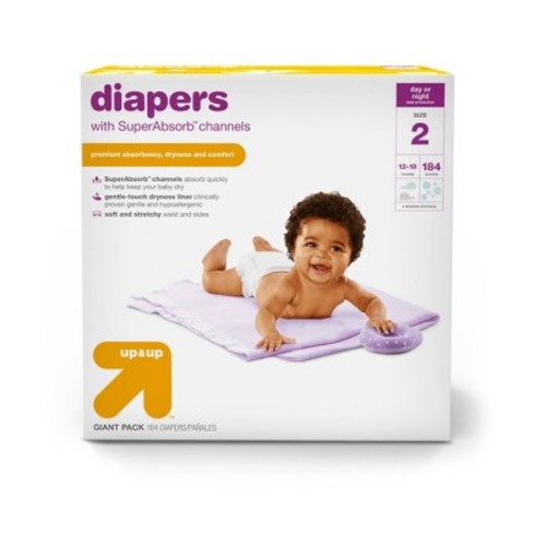 Diapers Giant Pack - Size 2 - 184ct - up & up™