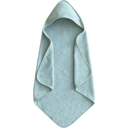mushie Baby Hooded Towel | Organic Cotton (Sea Mist)