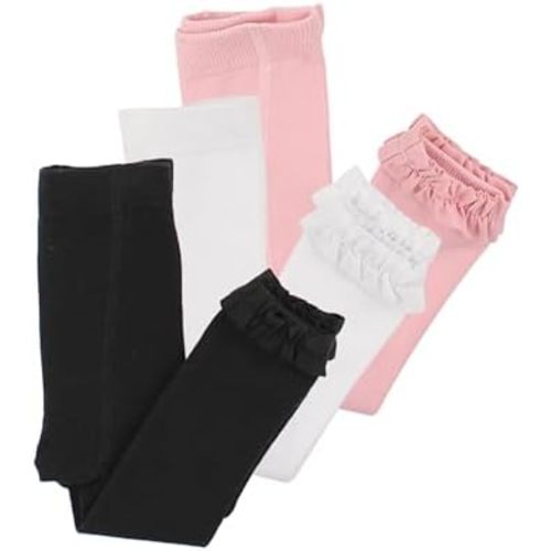 RuffleButts Baby Girls 3-Pack Footless Ruffle Tights | 0-3 Months