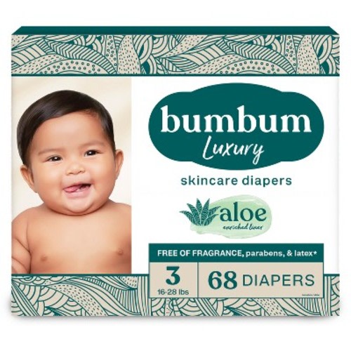 bumbum Luxury Skincare Disposable Diapers - Size 3 - 68ct