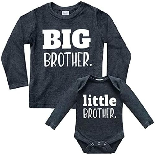 Big Brother Little Brother Shirts Matching Outfits Sibling Gifts Baby Set