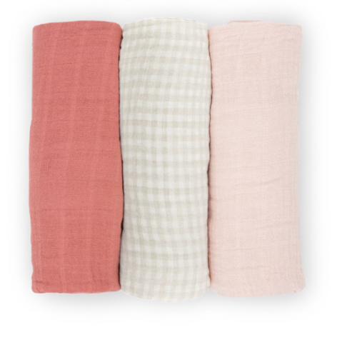 Cotton Muslin Swaddle Blanket 3 Pack