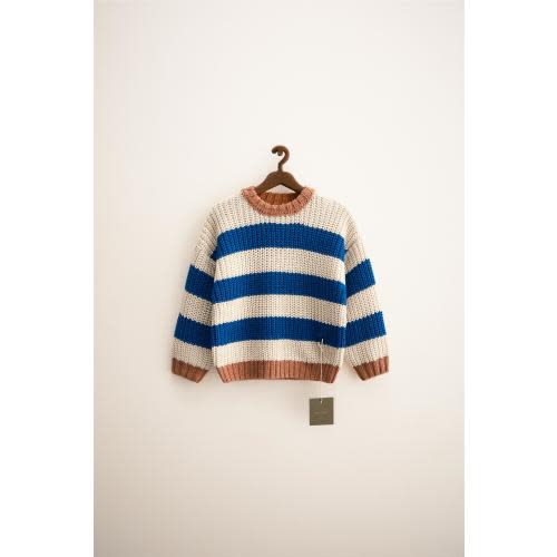 ZARA TIMELESS - STRIPED CHUNKY KNIT SWEATER - Dusty blue | ZARA United States