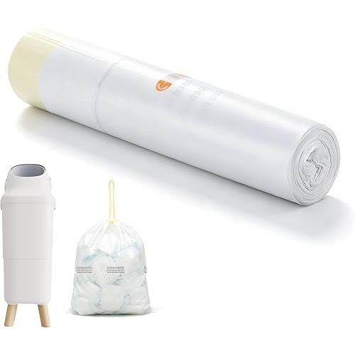 13 Gallon Diaper Pail Refill Bags, Compatible with Momcozy Diaper Pail, 50 Count, Large Capacity for Household Use