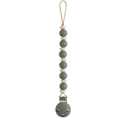 mushie 100% Silicone Baby Pacifier Clip BPA Free | Luna (Dried Thyme)