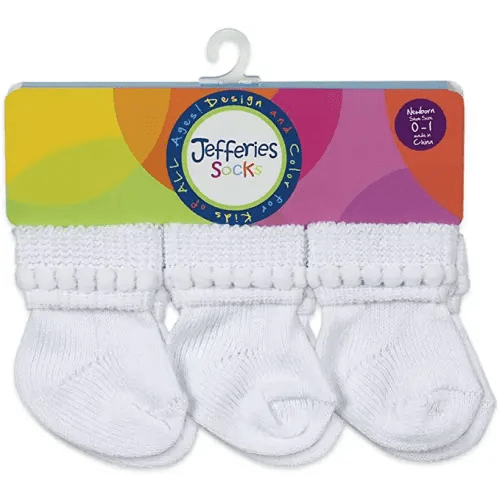 Jefferies Socks Rock-A-Bye Bootie, 6 Pack, White - 0-9 Months