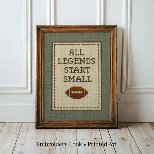 All Legends Start Small Print ∙ Vintage Sports Nursery Wall Art