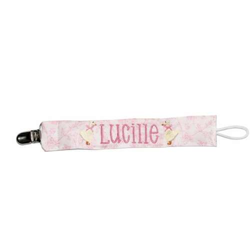Personalized Pacifier Clip with Name, Goose Baby Gift, Unique Shower Present, Newborn Essentials, Handmade Paci Holder, One Silly Goose