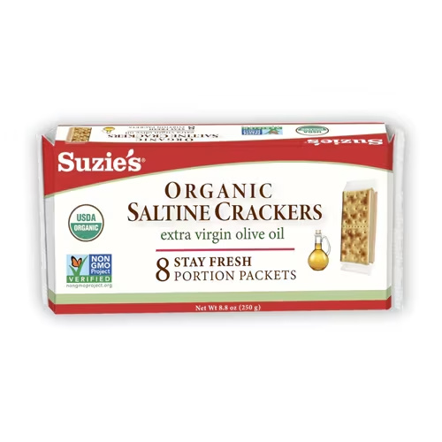 Suzie's Organic Saltine Cracker Salt and Extra Virgin Olive Oil -- 8.8 oz - Vitacost