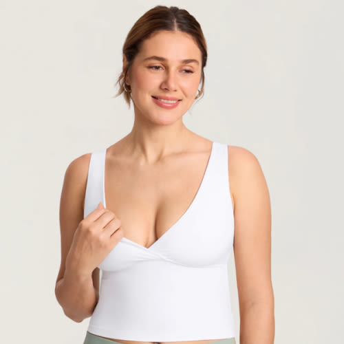 Natrelax® Crossover Nursing Crop Tank Top