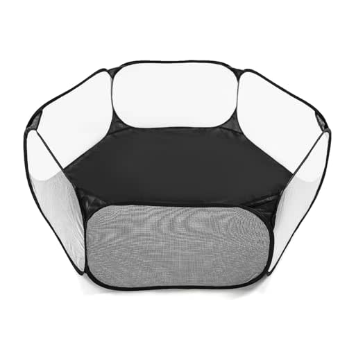 STARBOLO Kids Ball Pit Play Tent, Children Ball Pit Tent Foldable Ball Pits for Toddlers Ball Pool Crawl Fence Indoor Outdoor for Boys Girls,Balls Not Included (Black)