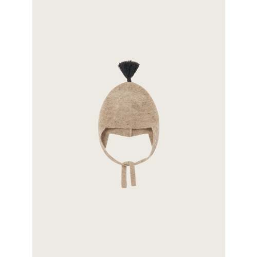 Oatmeal contrast Tassel Hat