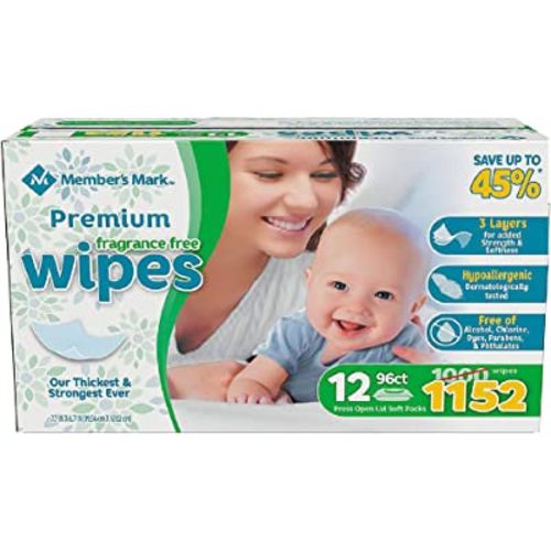 Member's Mark Premium Fragrance Free Baby Wipes (1152 ct.)