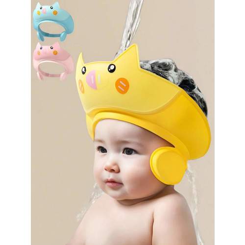 1 Cute Pig Shampoo Cap For Infants And Young Children, Adjustable, Soft, Comfortable, Protective Ear Cover, Water Cap | SHEIN USA