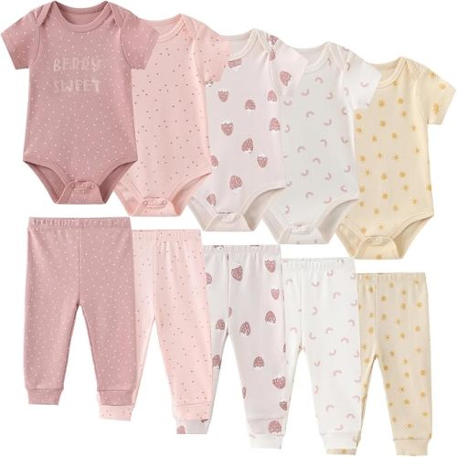 Unisex Baby Boy Girl Pants Sets 10 pack Cotton Casual New born Clothes Comfort Infant Outfit