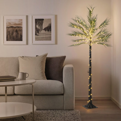 Bay Isle Home™ 71" Artificial Phoenix Palm Tree LED Floor Lamp | Wayfair