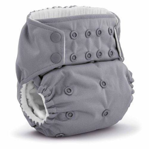 Kanga Care Rumparooz G3 Stay Dry Cloth Diaper Reusable One Size Pocket Diaper Patented Inner Double Gusset 2 pcs Microfiber Insert Soaker (6-55+ lbs) - Platinum