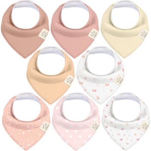 8-Pack Organic Bandana Bibs