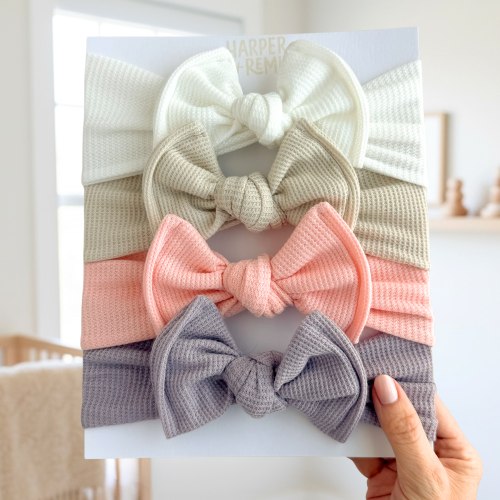 Girly Girl Essentials (Pink + Purple) | Waffle Baby Bow Bundle