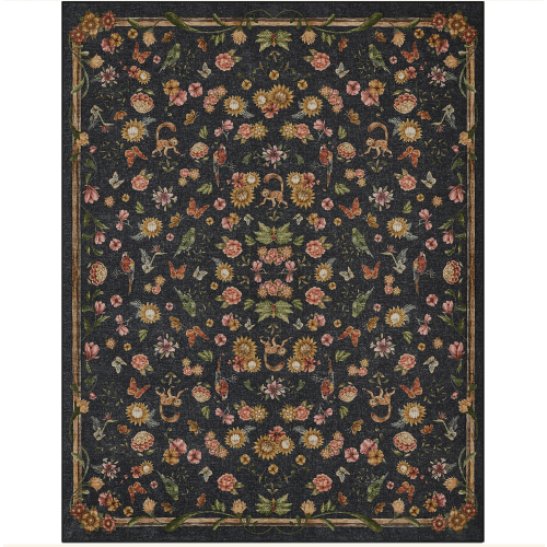 Washable Rug & Cushioned Rug Pad
Rosa Midnight & Multi