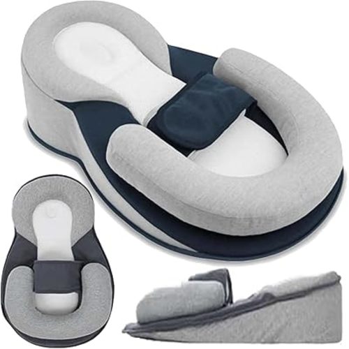 Baby Feeding Pillow, Anti Overflow Feeding Pillow for Reducing Spit-Up, Safety Nursing Pillow, Baby Lounger Reflux Wedge Breastfeeding, Removable top and Bottom