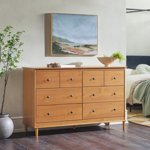Wade Logan® Bhuneshwar 6 Drawer Solid Wood Double Dresser & Reviews | Wayfair