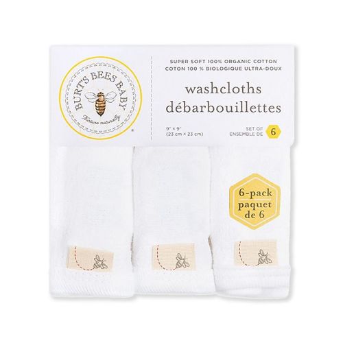 Burt's Bees Baby® 6-Pack Cloud Organic Cotton Washcloths