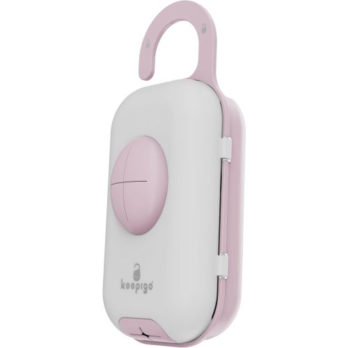 keepigo| Baby pink Diaper Bag Wipe Dispenser | 3-in-1 Portable Diaper Caddy Organizer, Baby Wipe Holder with Disposable Bags | Baby Essentials for Newborns, Toddlers, Travel & Baby Shower Gifts