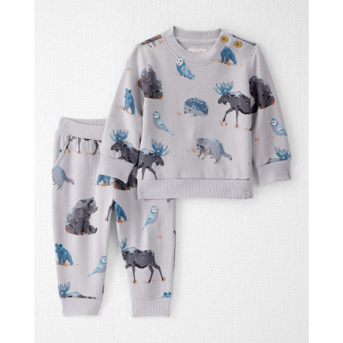 Baby Boy Midnight Forest Print Fleece Set Made with Organic Cotton - Little Planet | Carter's