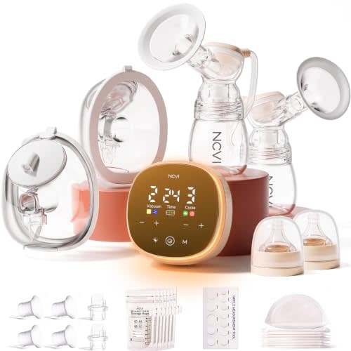 NCVI Electric Breast Pump, 2-in-1 Wearable & Bottle Breast Pump with Micro-Vibration Comfort, 4 Modes 9 Levels, 4400mAh Rechargeable Hands-Free Portable Pump for Home, Work & Travel