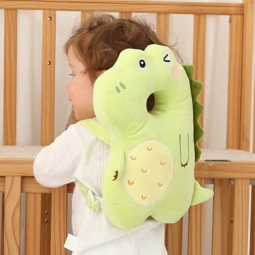 Baby Head Protector Backpack - Soft & Lightweight Fall Cushion Backpack for Toddlers Walking and Crawling (Dinosaur)