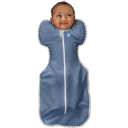 Love to Dream Swaddle UP, Baby Sleep Sack, Self-Soothing Swaddles for Newborns, Get Longer Sleep, Snug Fit Helps Calm Startle Reflex, New Born Essentials for Baby, 1.0 TOG, Medium 13-19 lbs, Denim