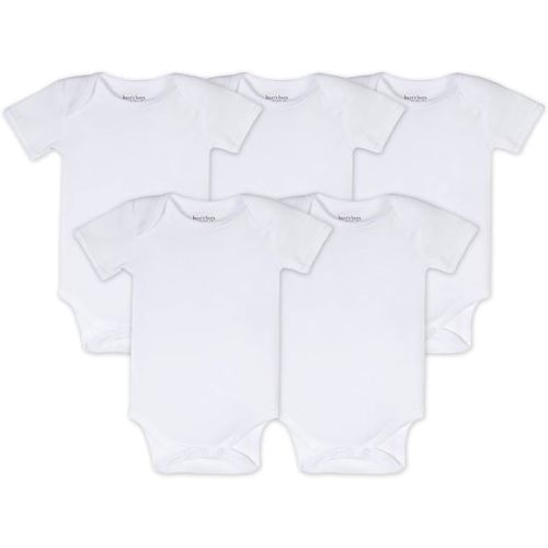 Burt's Bees Baby Organic Cotton Bodysuits – Baby Boy & Girl Short and Long Sleeve One-Pieces, 5-Pack