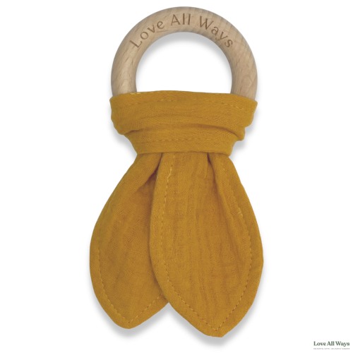 Beechwood Organic Cotton Teether - Bronze