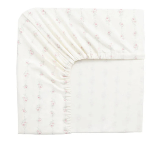 Organic Cotton Cot Sheet - Rose Trail – Jamie Kay USA