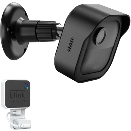 Blink Outdoor Wall Mount for Outdoor 4/2K+ Camera, Blink Sync Module Mount | 1 Pack Weatherproof Protective Cover, 360 Degree Adjustable Mount, Perfect View Angle for Blink Home Security System, Black
