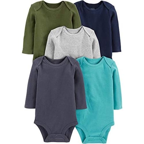 Simple Joys by Carter's Baby Boys Long-Sleeve Bodysuit Pack of 5Bodysuit
