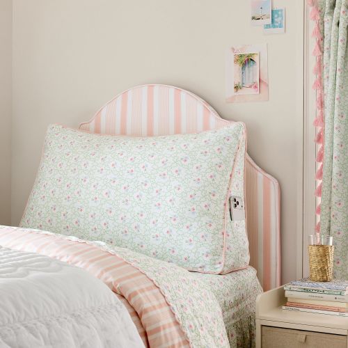 Hill House Home Clematis Scallop Floral Wedge Pillow