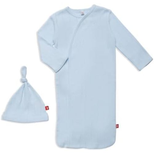 Magnetic Me Organic Cotton Newborn Sleeper Gown & Hat Set | Super Soft Organic Cotton Fabric Sleep Sack