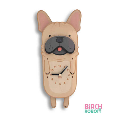 Louie the French Bulldog Pendulum Clock