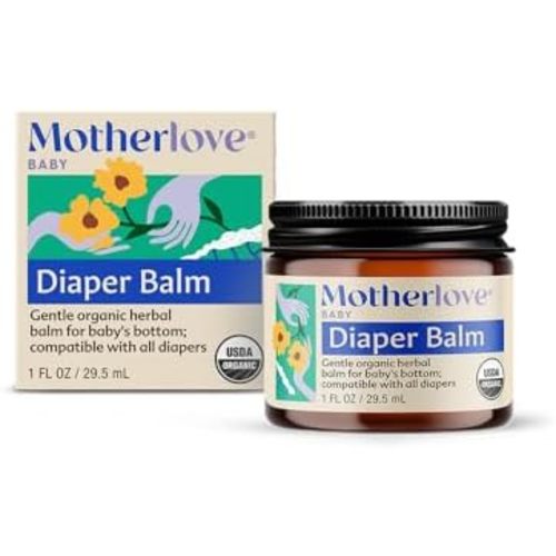 Motherlove Soft Bottom Baby Balm (29.5 mL) Cloth Diaper Safe Herbal Ointment – Free of Zinc Oxide & Petroleum – Soothes Baby’s Irritated Bottom & Restores Yeast Balance