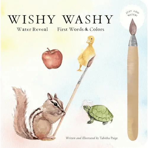 Wishy Washy (Water Reveal Edition): A Reusable Water Reveal Activity Book Teaching First Words and Colors (Our Little Adventures Series)
